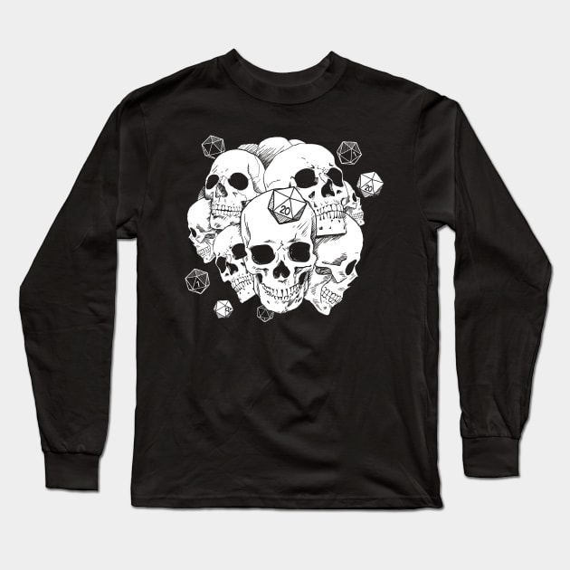 Skulls Long Sleeve T-Shirt by Natural 20 Shirts